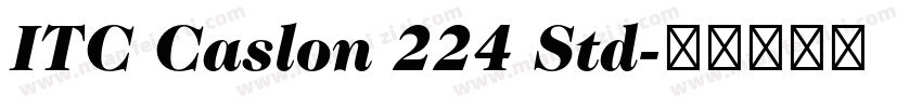 ITC Caslon 224 Std字体转换